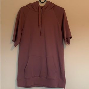 F21 MAUVE CUTOFF HOODIE/DRESS